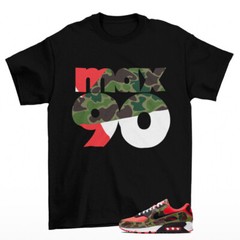Throwback Sneaker Shirt Black to Match Air Max 90 Reverse Duck Camo CW6024-600