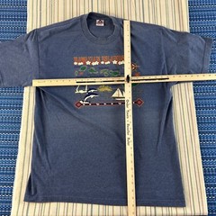 VTG Hawaiian Islands Shirt Mens XL Blue Alstyle Map Dolphins Adult #8000