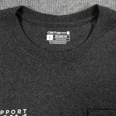 Carhartt Workwear Pocket TShirt Mens Size L Gray Heavyweight Relaxed Fit Graphic