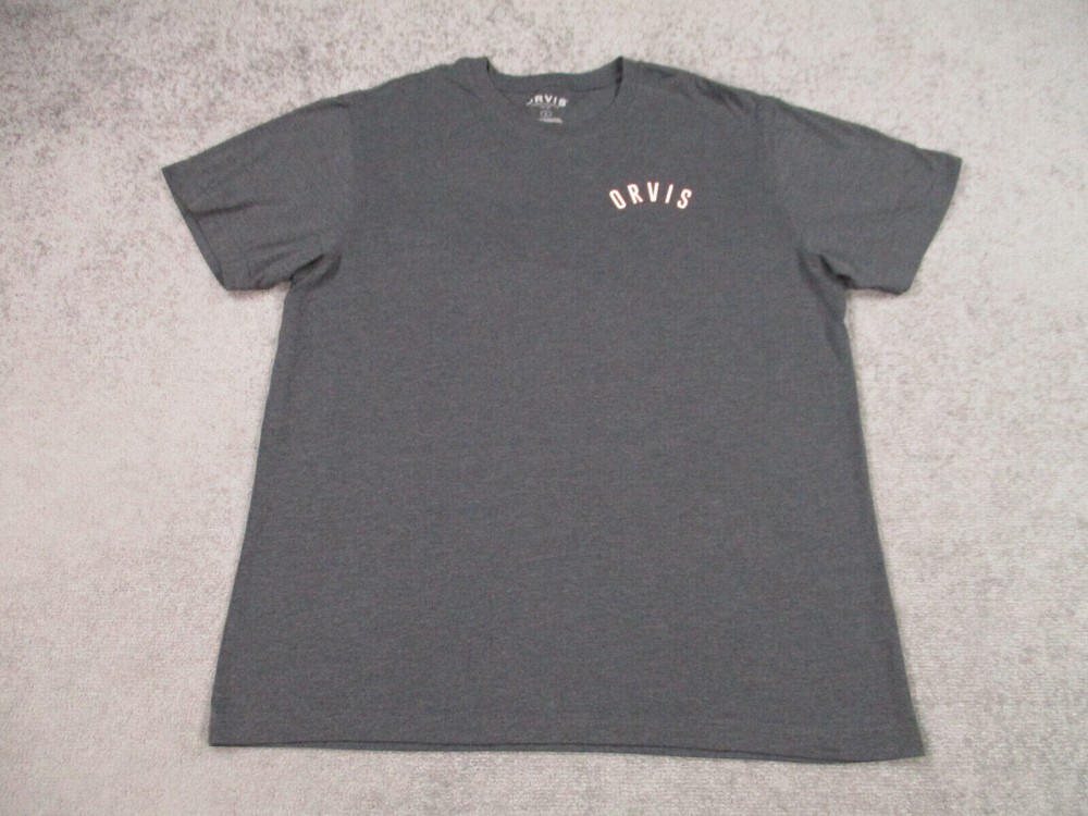Orvis Mens’ Outdoor Classic Fit Graphic Tee Shirt, Gray Size M