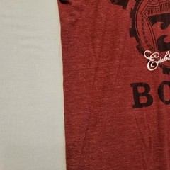 Billabong T-shirt M Wave Badge Logo Est 1973 Poly/Cotton/Rayon Brick Red V Good