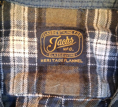 Jachs Heritage Flannel Plaid Green Blue Size L Heavy Blend Long Sleeve Shirt