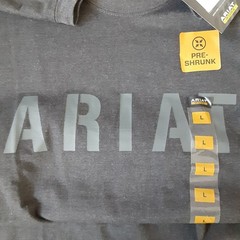 Ariat Rebar Men’s Large Grey Short Sleeve Work T-Shirt Charcoal Heather New