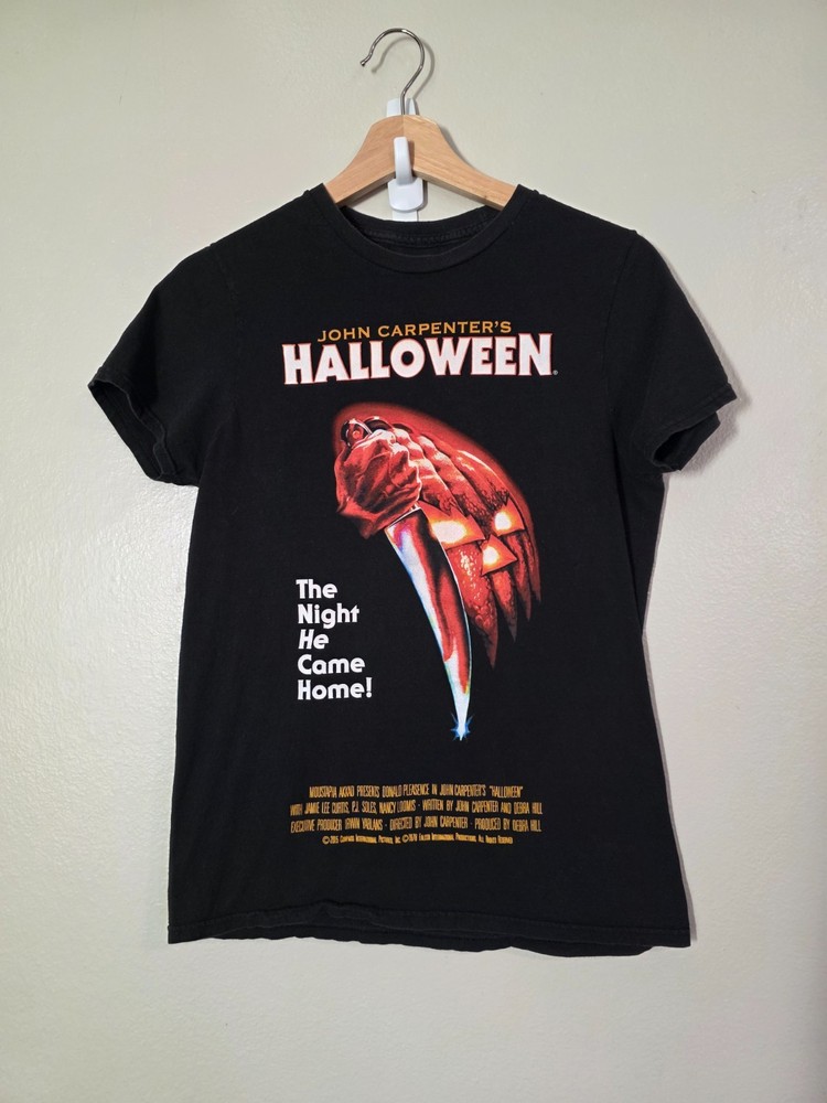 Men’s Small John Carpenter’ Halloween Movie Graphic T-Shirt Cult Classic Film