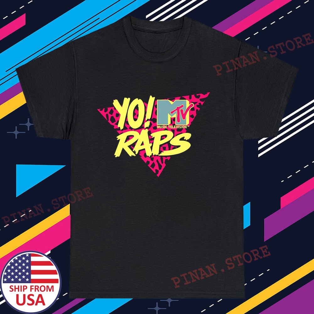 Yo! MTV Raps Classic TV Show Men’s Black Size S-5XL