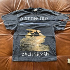 Official Zach Bryan 2024 The Quittin Time Tour Mens Medium T-Shirt Graphic Black