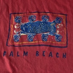 Vintage Graphic T-Shirt Florida Palm Beach XL Cal Cru Tag USA Retro Travel