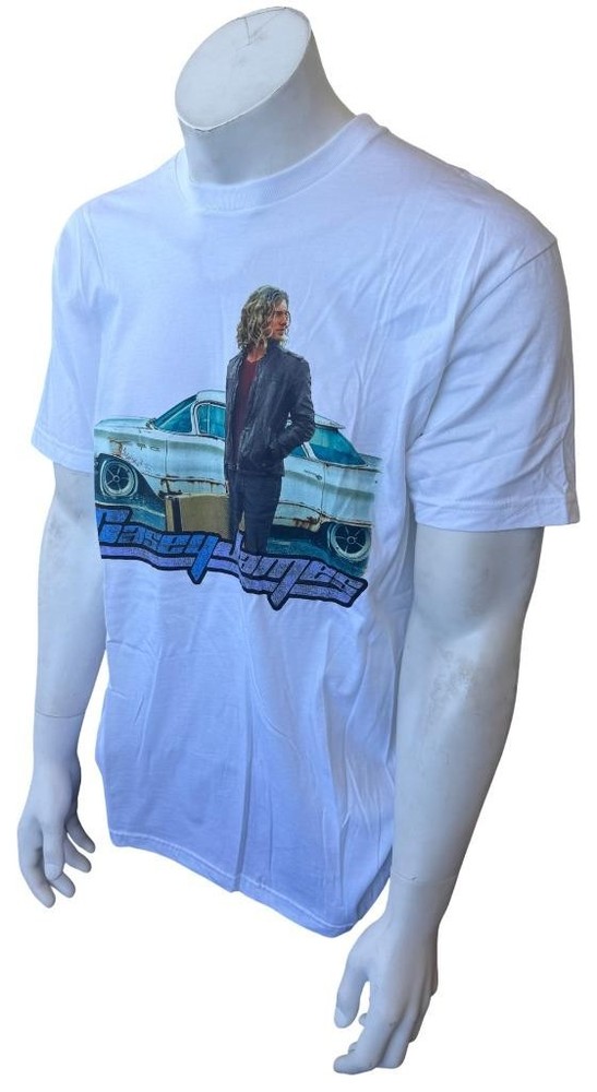 Next Level Men’s Casey James Touring Graphic White Short Sleeve Shirt Size Large