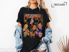 Funny Political Leaders Graphic T-Shirt Unisex Black Streetwear – S450