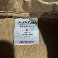 Shaka Wear Tan T-Shirt Unisex Sz Medium 100% Cotton Heavyweight Crewneck EUC
