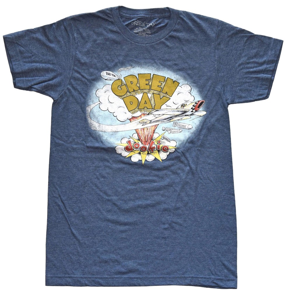 Green Day Dookie Navy Heather Men’s Graphic T-Shirt New