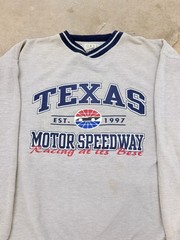 Vintage 90s Gear For Sports Texas Motor Speedway Graphic Ribbed Crewneck