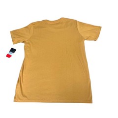 Pierre Cardin T-Shirt Mens Size M Slim Fit Pocket Short Sleeve Mustard Yellow