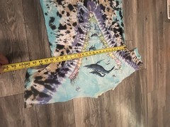 VINTAGE Liquid Blue Ocean Shirt XL Tie Dye All Over Print Nature Dolphin 1990