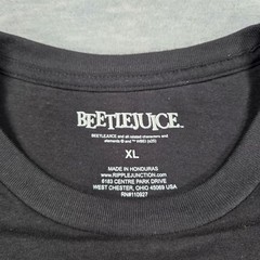 Beetlejuice Mens Graphic T-Shirt Black XL Ripple Junction Movie Tee Short Sleeve