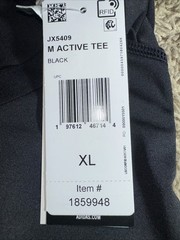 NEW Men’s Adidas Black Active Tee Shirt Size XLarge Moisture Wicking