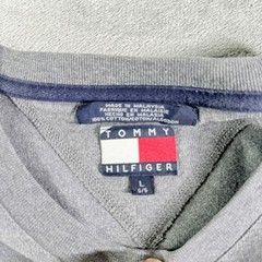 VTG Tommy Hilfiger Mens Long Sleeve Graphic T Shirt Gray Size L 85 Logo