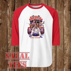 Six Pack Movie Kenny Rogers Men’s Raglan Red Size S – 2XL