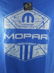 Blue T-Shirt – Mopar American Muscle w/ Blue M Logo / Emblem (Licensed)