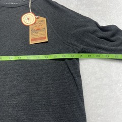NWT Faherty Mens S Thermal Waffle Knit Long Sleeve Crew Neck Charcoal Heather