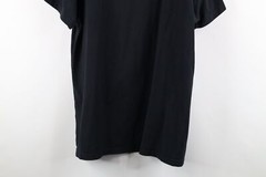 Vintage 90s Lands End Mens Large Faded Blank Short Sleeve T-Shirt Black Cotton