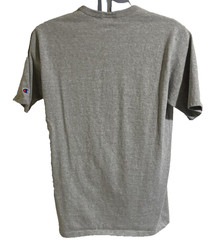 Champion Shirt Mens Large Gray Big C Patch Logo Athletic Tee Classic Casual