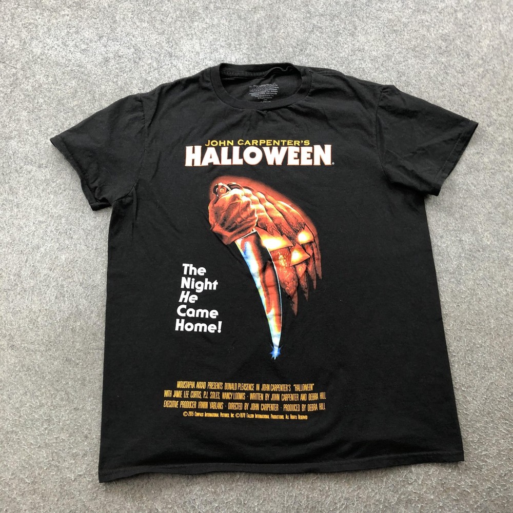 Halloween Shirt Mens Medium Black Movie Horror Graphic Tee Michael Myers