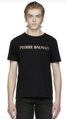 Pierre Balmain Mens Iconic Top Logoshirt Gold Logo Shirt Kurzarm T-Shirt 48 M