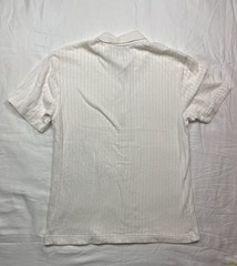 B&R Men’s Ribbed Knit Short Sleeve Collared Button-Up Shirt – Size S