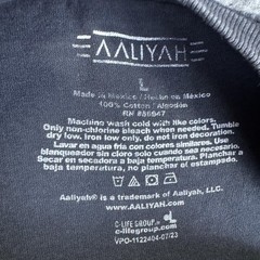 Aaliyah Shirt Mens Large Black Princess of R&B Music Tee Hip Hop Graphic