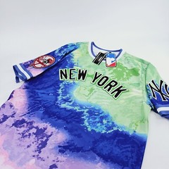 Pro Standard MLB New York Yankees Pro Team Mens LARGE L Multi Dip Dye Shirt NEW