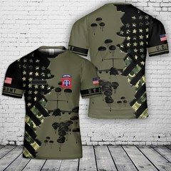 Custom Name US Army Paratroopers With The 82nd Airborne 3D Shirt size S-5XL