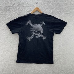 Vintage Oakley Software Shirt Mens Large Black 3d Skull Crossbones USA Made Y2K
