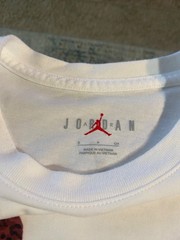 Jordan Brand White Graphic T-Shirt Michael Jordan Art Print Size Small