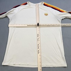 Marine Layer Shirt Mens Small White Rainbow Stripe Long Sleeve Tee Lost & Found