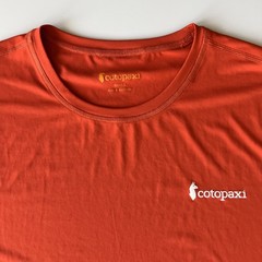 Cotopaxi T Shirt Men’s Large Orange Short Sleeve Lightweight Stretch Tee