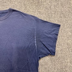 Vintage Hanes T-Shirt Men’s Medium Stained Blank Cotton Blend Heavyweight Blue