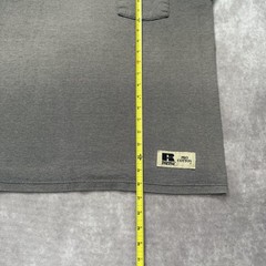 Vintage 90s Russell Athletic Pocket Tee Shirt Mens M Gray Fade Ghost USA