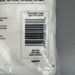 VTG Hanes T-Shirt Men M 38-40″ White 5 Pack V-Neck Tagless Cotton 777P5 NOS 2006