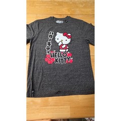 LRG Hello Kitty Apple Graphic Tee Gray Marled Sanrio Kawaii Shirt New Medium