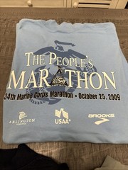 Lot of 8 Marine Corps Marathon Shirts XL 2006–2013 Crew & Mock Turtleneck