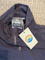 NWT Jungmaven IWEYOU Hemp Merino Wool 1/4 Zip Sweatshirt Gray Mens Size Small