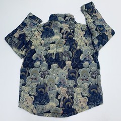 JEANS Mens Fashion Wear 3XL Teddy Bear Shirt Jacquard Fabric New with tags