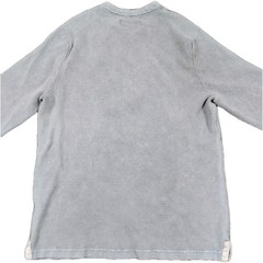 Carbon 2 Cobalt Henley Shirt Men’s MBlue Long Sleeve Raw Edge Contrast Trim