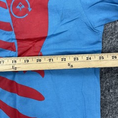 LRG Dead Serious Shirt Mens XL Blue Skeleton Lifted Research Group Kanye Glow