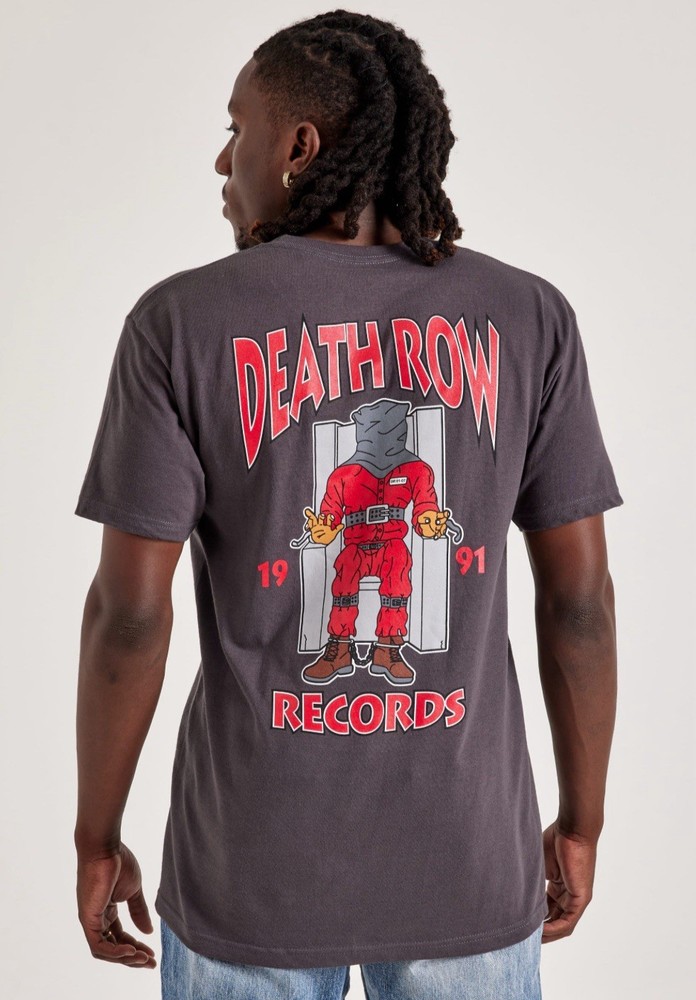 New Death Row Records Cartoon Chair Tee Grey Charcoal T-Shirt