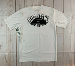 Billabong Mens Short Sleeve Surf Shirt UPF50 Sun Protection Size Small NWT White