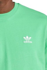 Mens M ADIDAS ORIGINALS logo ESSENTIALS TREFOIL TEE SHIRT GREEN JN0235 med NEW
