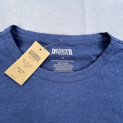 Duluth Tshirt Men’s Medium Blue Tri-Blend Crew Neck Short Sleeve Soft Casual