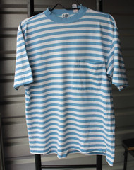 OG Vintage GAP Blue Striped Oversized Pocket T-Shirt Mens XS